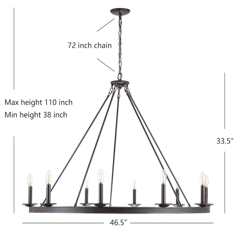SAFAVIEH Telta 10-Light Adjustable Chandelier