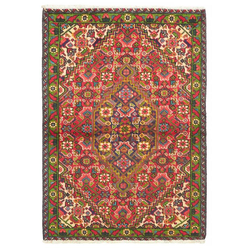 ECARPETGALLERY Hand-knotted Andelz Red Wool Rug - 3'3 x 4'9