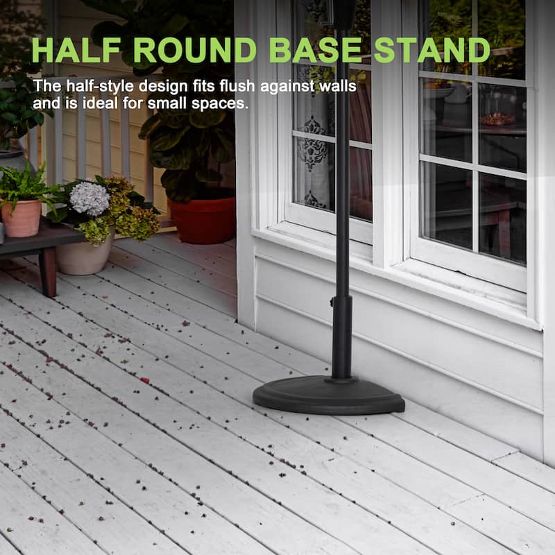 Patio 17.7’’ Half Round Umbrella Base, Weight Up to 20.9 LBS