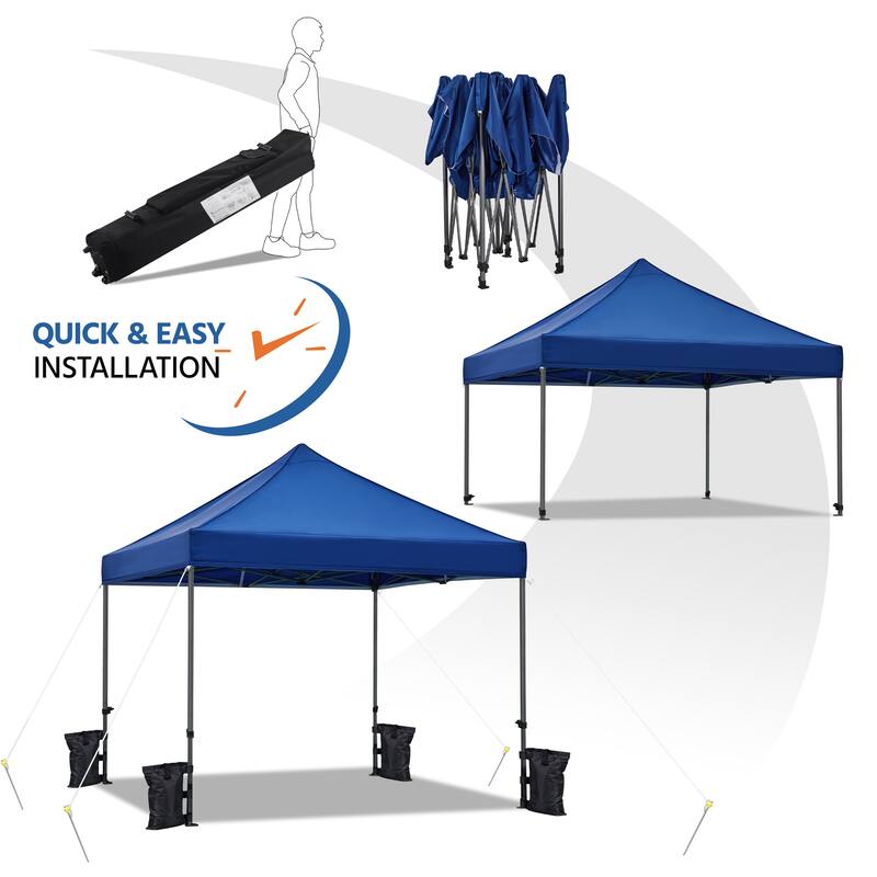 Yaheetech Adjustable Commercial Pop-up Canopy with Wheeled Carry Bag