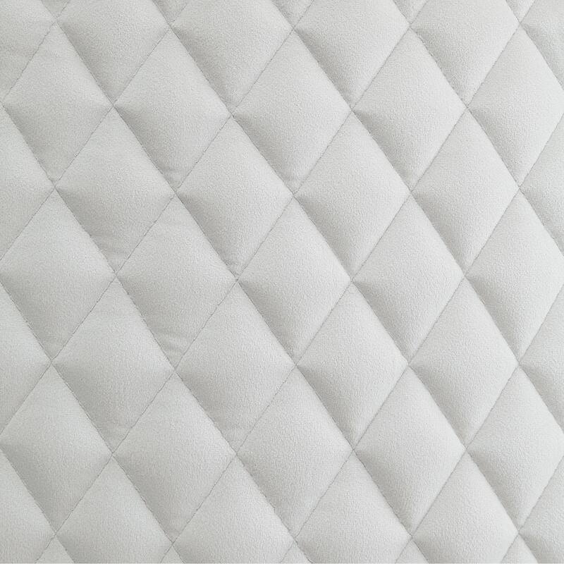 Zazie White Velvet & Gold Finish Side Chair (Set of 2)