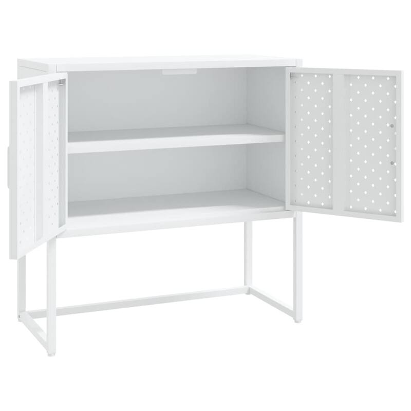 vidaXL Sideboard Storage Buffet Cabinet for Kitchen Living Room Entryway Steel