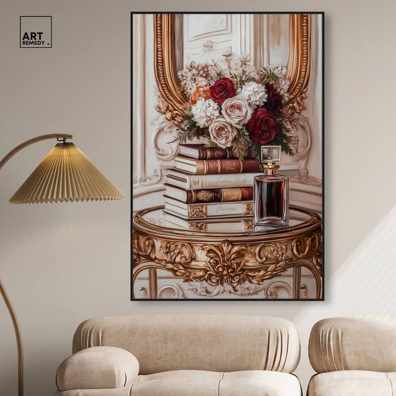 Lovely Mirror Glam Books Canvas by Art Remedy