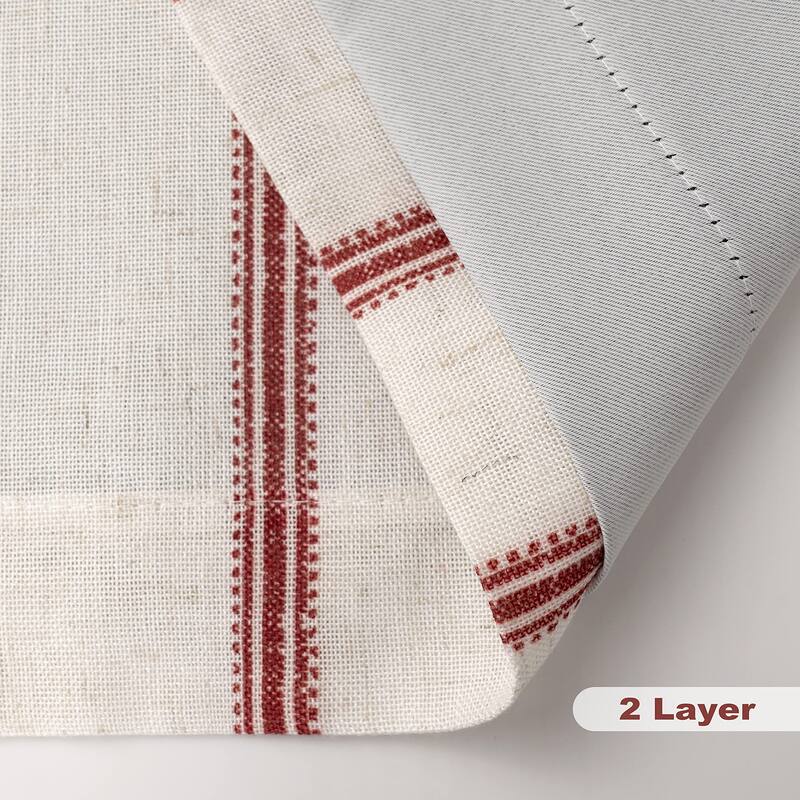DriftAway Farmhouse Linen Blend Blackout Valance