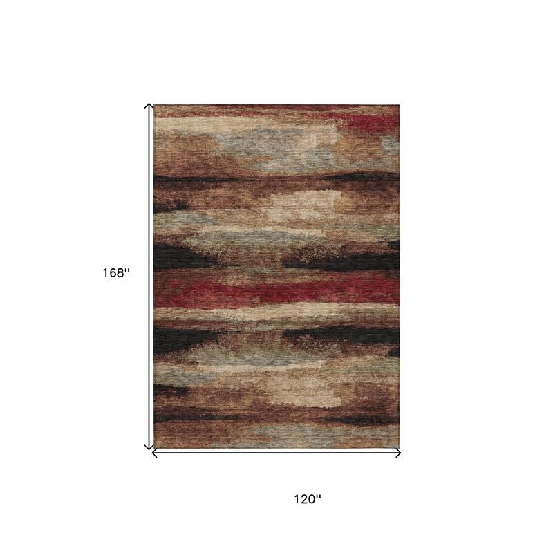 HomeRoots Abstract Transitional Rectangle Outdoor Rug