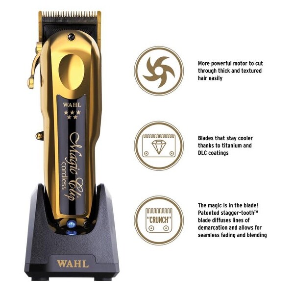 Wahl Professional 5-Star Gold Cordless Magic Clipper 8148-700 With