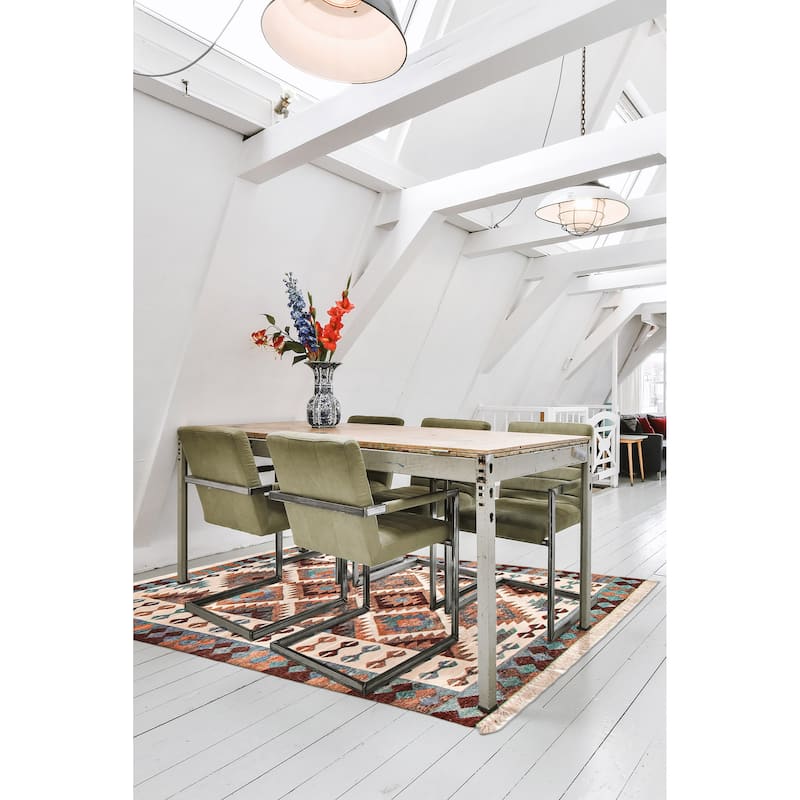Ankara FW Ivory Kilim 5'5" x 7'6" - 5'5 x 7'6