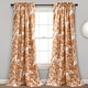 preview thumbnail 21 of 29, Lush Decor Dolores Room-darkening Floral Curtain Panel Pair 52" W x 84" L - Orange