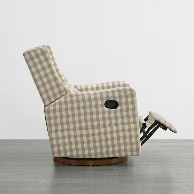 Lincoln Manual Swivel Glider Recliner with Lumbar Pillow