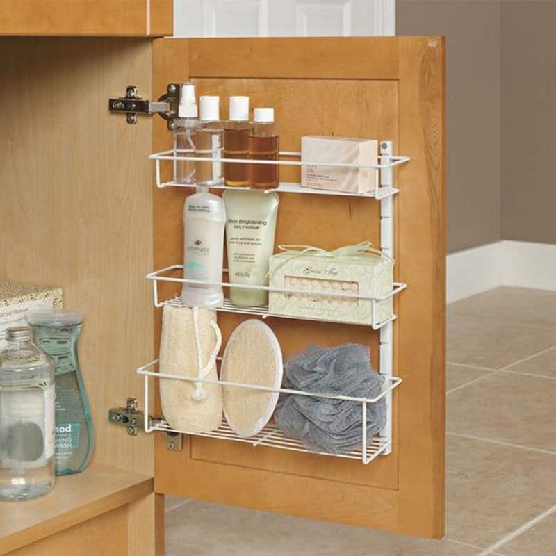 ClosetMaid White Wire Adjustable 3-Shelf Spice Rack Cabinet Organizer