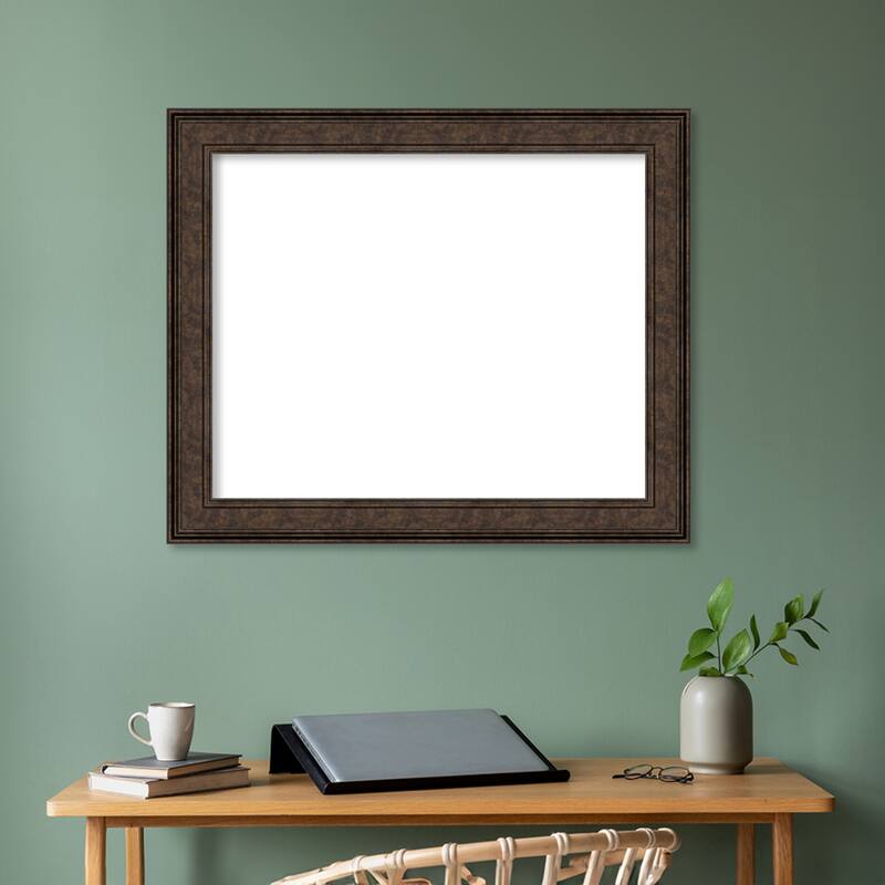 Amanti Art Ridge Black Framed Dry Erase Magnetic Board