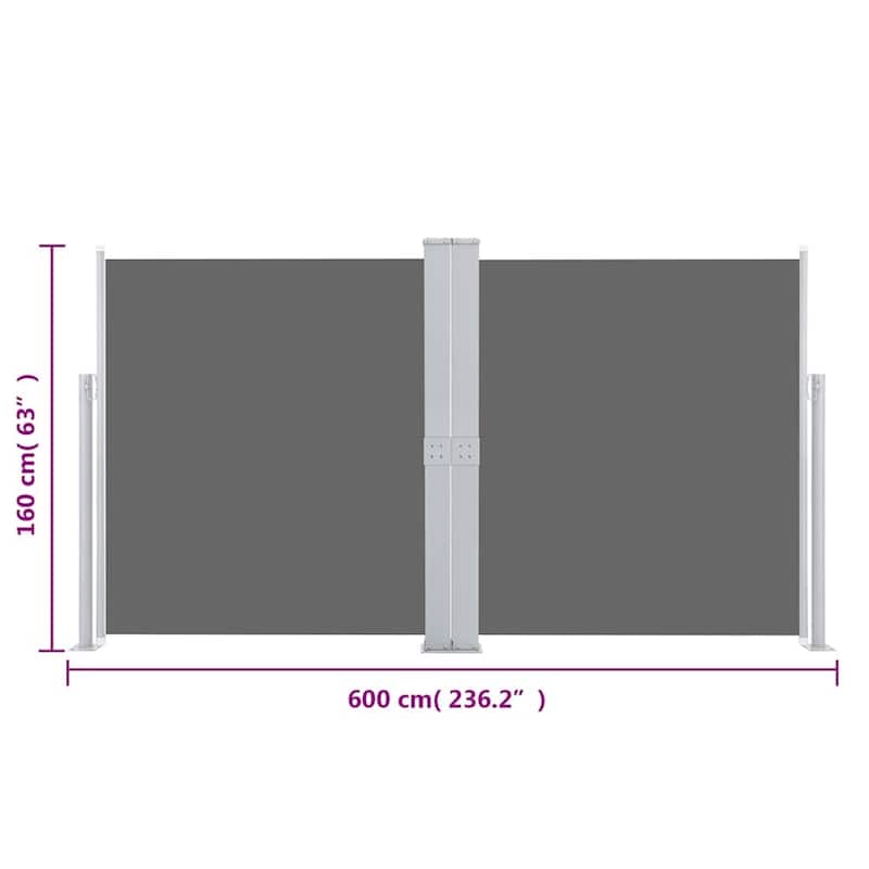 vidaXL Retractable Side Awning Folding Privacy Screen Outdoor Divider Wall