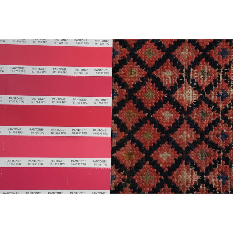 Hand Knotted Oriental 100% Wool Carpet Traditional Geometric Oranges & Rust Malayer Area Rug - 12' 8'' X 4' 9''