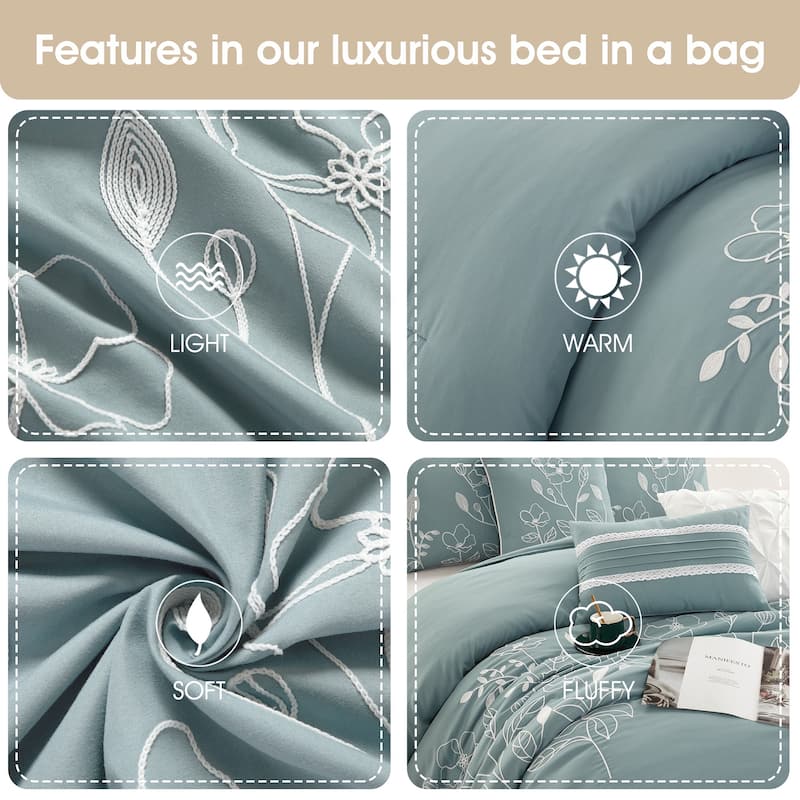 Nanshing Taylor 7 Piece Floral Botanical Comforter Set