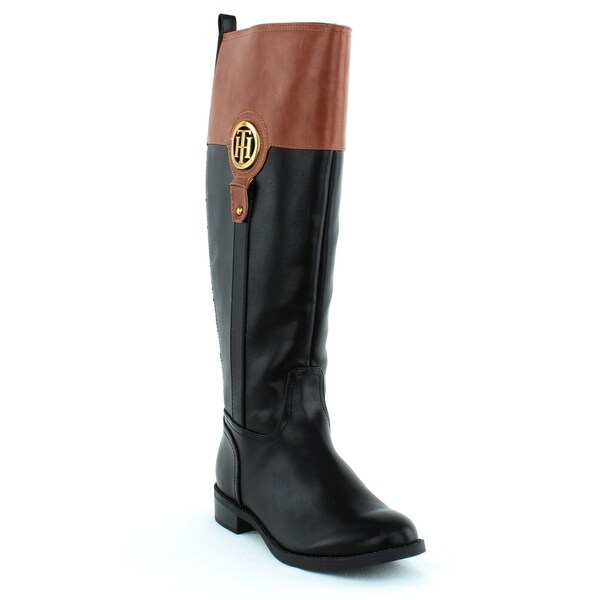 tommy hilfiger tall black boots