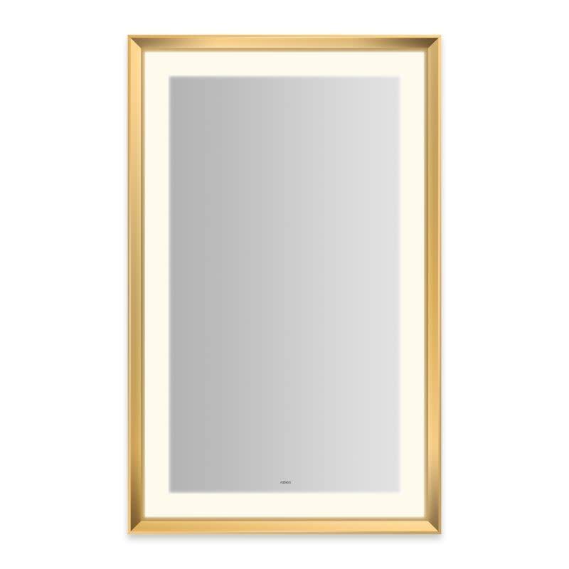 Robern YM2743RPCMD3K Sculpt 27"W x 43"H Rectangular Flat Metal Framed - Matte Gold