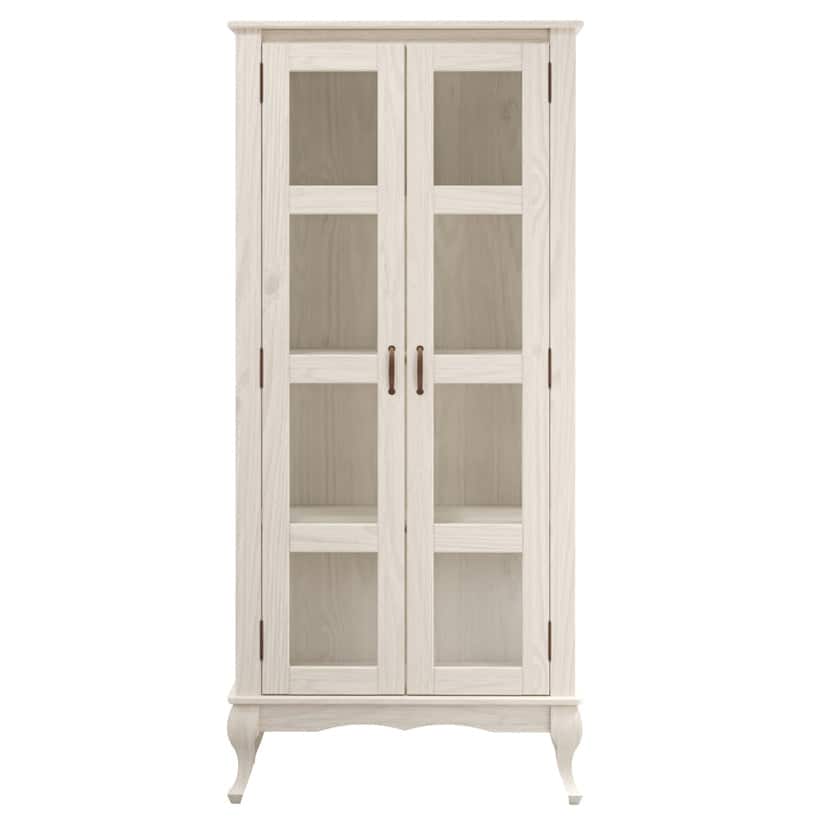 Wood Display Unit White Distressed