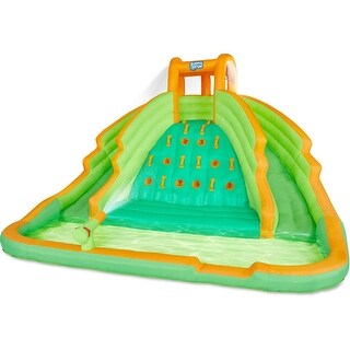 Sunny & Fun Ultra Climber Inflatable Water Slide Park & Climbing Wall with Air Pump