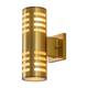 Black/Gold 2-light Die-cast Aluminum Outdoor Wall Sconce - Gold