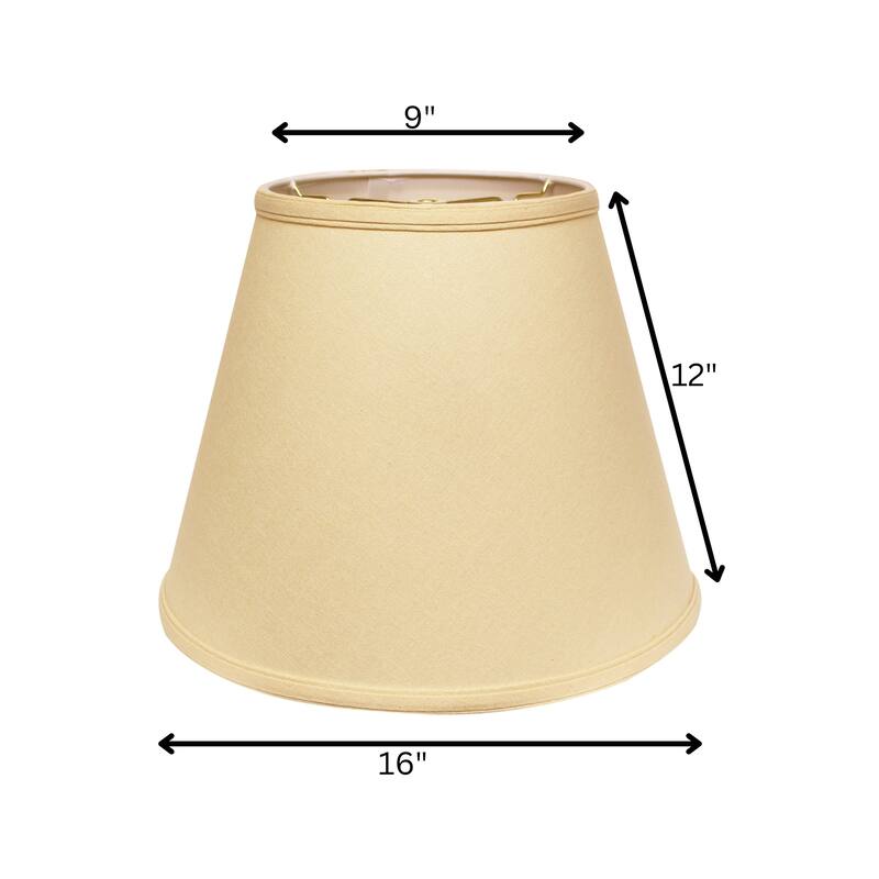 Deep Hardback Lampshade with Washer Fitter, Beige