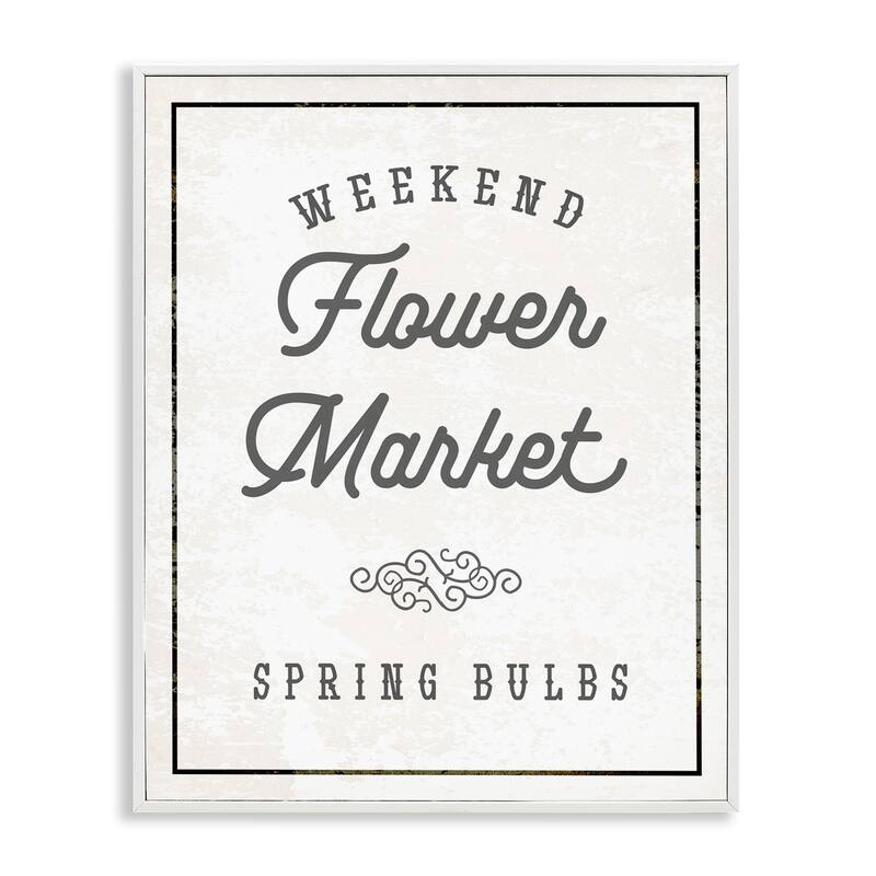 Stupell Flower Market Spring Bulbs Framed Giclee Art Design By Lil' Rue - 16 x 20 - White