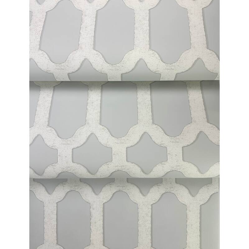 Chesapeake Chervil Sky Blue Trellis Wallpaper