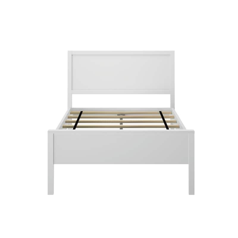 Max and Lily Twin-Size Bed with Panel Headboard