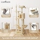 preview thumbnail 3 of 5, 70" Cat Tree with Hammock, Modern Multi-Level Cat Climbing Play Tower with Top Perch, Cat Activity Tree with Scratching Posts