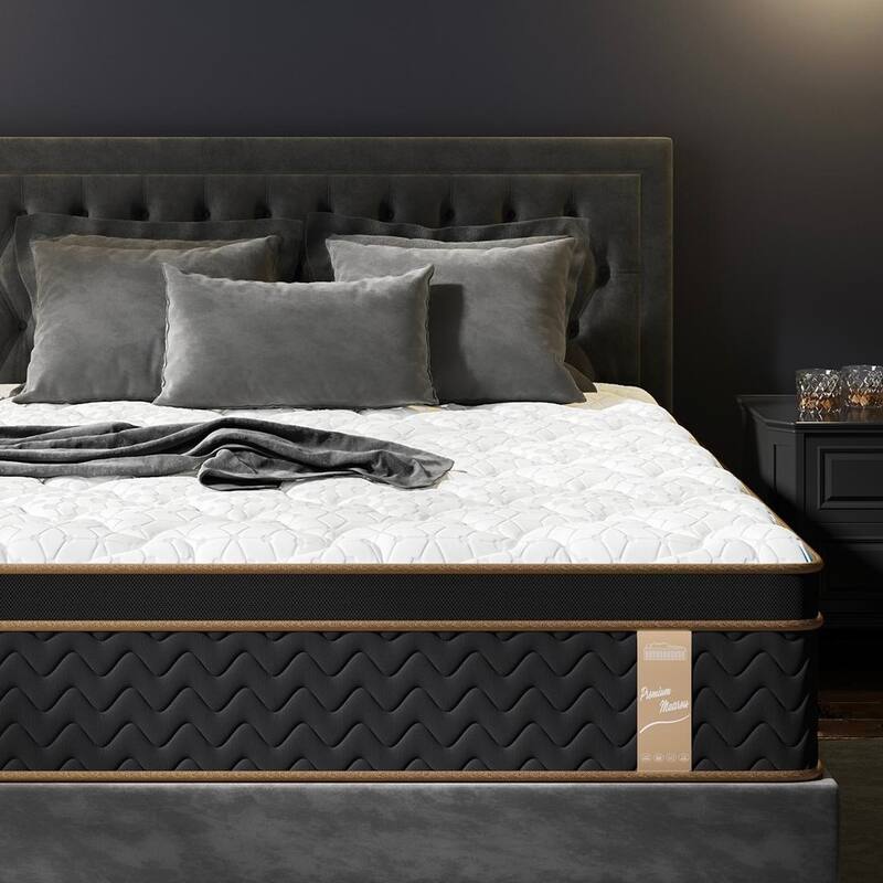 10" King Plush Mattresses with Encased Coils&Gel Memory Foam,Fiberglass-Free,Motion Isolation-Edge Support,Mattress in a Box