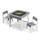 preview thumbnail 9 of 7, Gymax 3-in-1 Kids Wooden Table & 2 Chairs Set w/ Storage Detachable