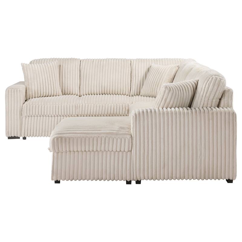 Devonshire Sleeper Sectional Sofa Storage Chaise - 122.00'' x 96.75''-50.00'' x 39.25''