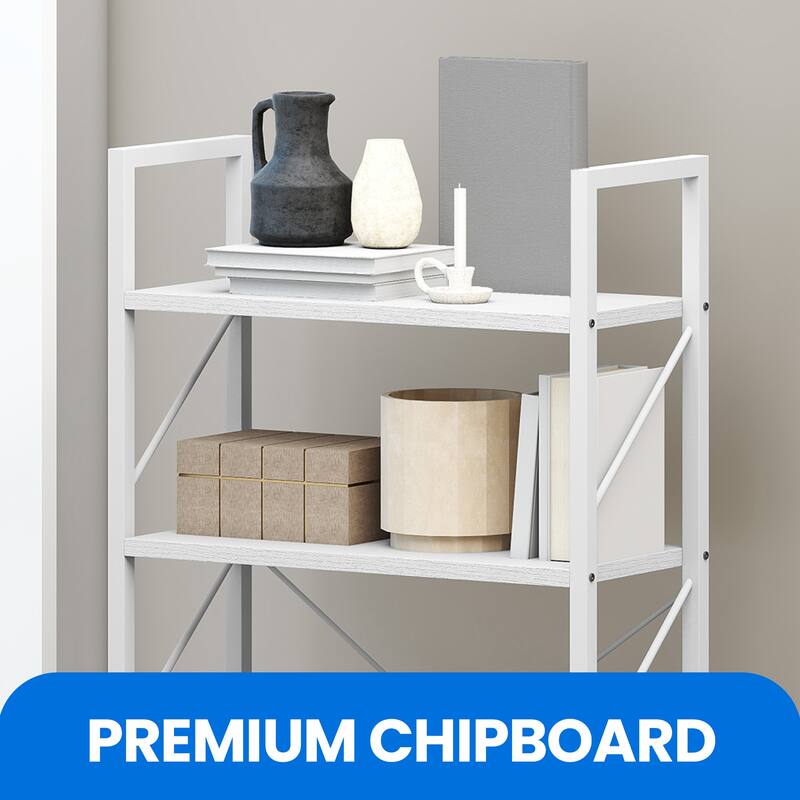 Moasis Industrial 62" Tall 5-Tier Bookshelf Open Shelf Bookcase for Living Room