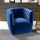 preview thumbnail 6 of 40, Luxor Mid Century Modern Swivel Accent Comfy Chair Blue Velvet