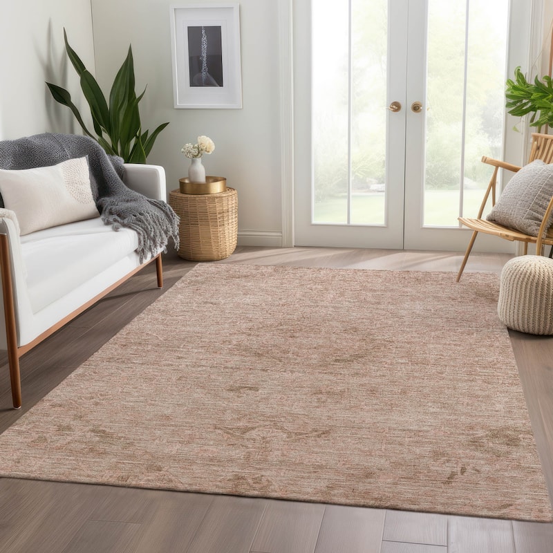 Machine Washable Indoor/ Outdoor Vintage Traditional Chantille Rug