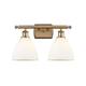 Option Matte White / Brushed Brass Finish