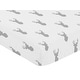 preview thumbnail 3 of 4, Sweet Jojo Designs Grey and White Stag Collection Fitted Crib Sheet