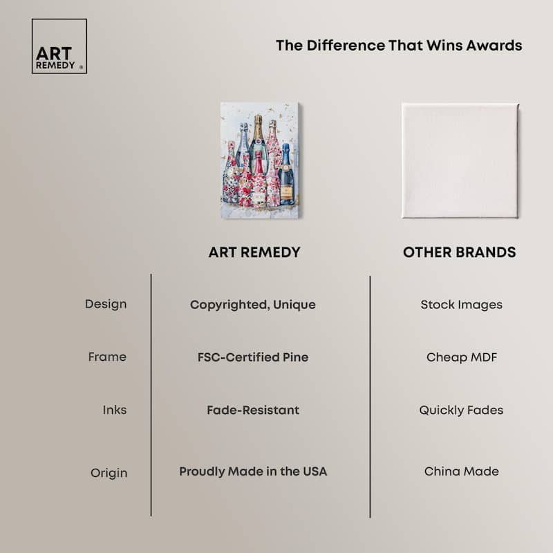 Intricate Floral Champagne Canvas by Art Remedy, Gallery Wrapped