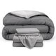 preview thumbnail 12 of 54, Bare Home Down Alternative Reversible Bed in a Bag Grey/Light Grey, Sheets: Light Grey - California King