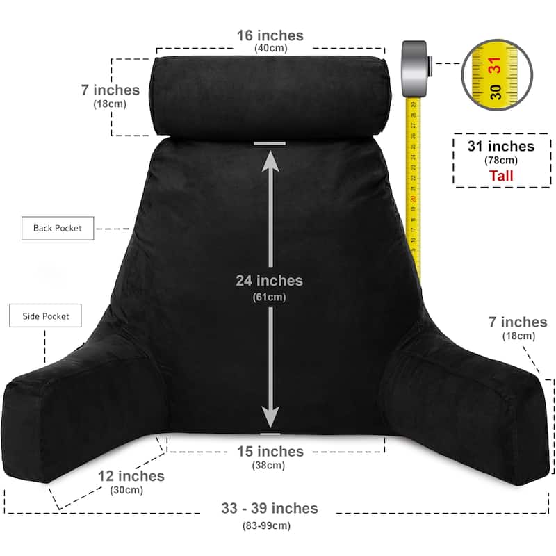 Husband Bedrest Micro-Suede Reading Pillow