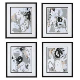 Uttermost Tangled Threads Abstract Framed Prints (Set of 4)
