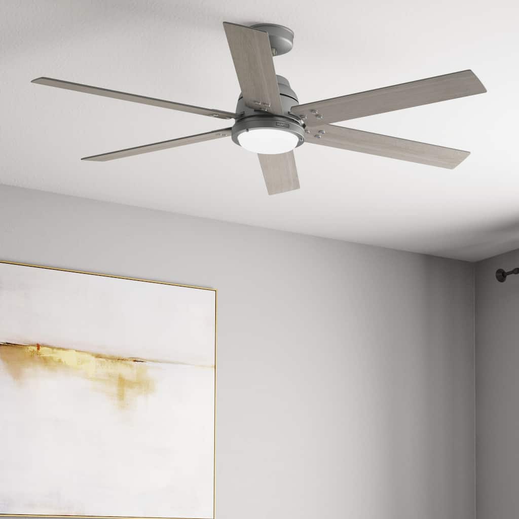 Hunter Wi-Fi Gravity Windmill Ceiling Fan w/LED Light Kit and Handheld Remote - Rustic, Transitional - SMART FAN! ENERGY STAR!