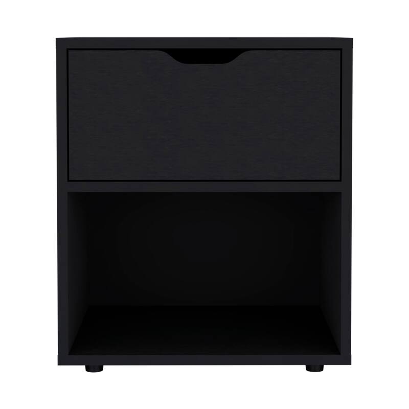 19.7-Inch High Nightstand End Table with Open Shelf