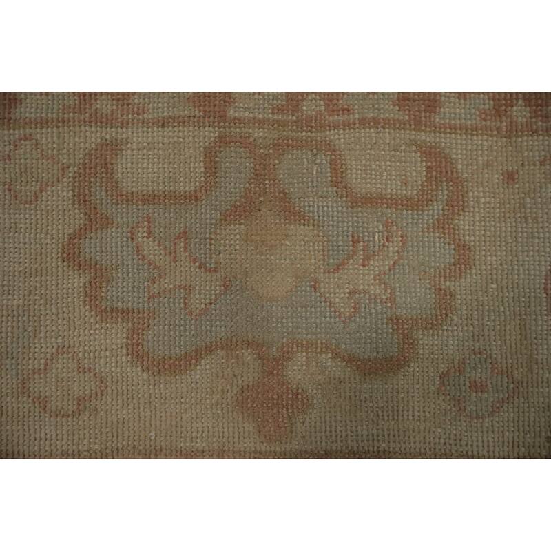 Hand Knotted Oriental 100% Wool Carpet Traditional Floral Beige & Ivories Ziegler Area Rug - 9' 6'' X 7' 10''
