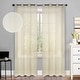 preview thumbnail 27 of 48, Superior Jackson Striped Machine Washable Sheer Curtains, Set of 2 52" x 63" - Ivory