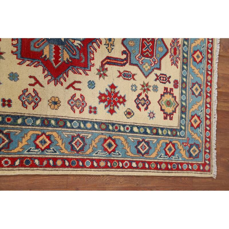 Kazak Oriental Accent Rug Hand-Knotted Wool Carpet - 3'3" x 4'10"