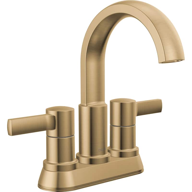 Delta 25855LF Albion 1.2 GPM Centerset Bathroom Faucet with Push - Champagne Bronze