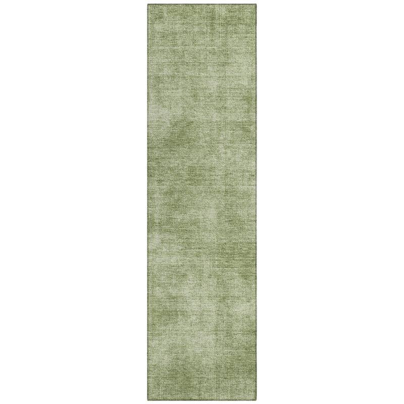 Machine Washable Indoor/ Outdoor Simple Solid Chantille Rug