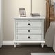 preview thumbnail 23 of 51, Muriel Farmhouse 3 Drawers Nightstand with Built-In Outlets by HULALA HOME White