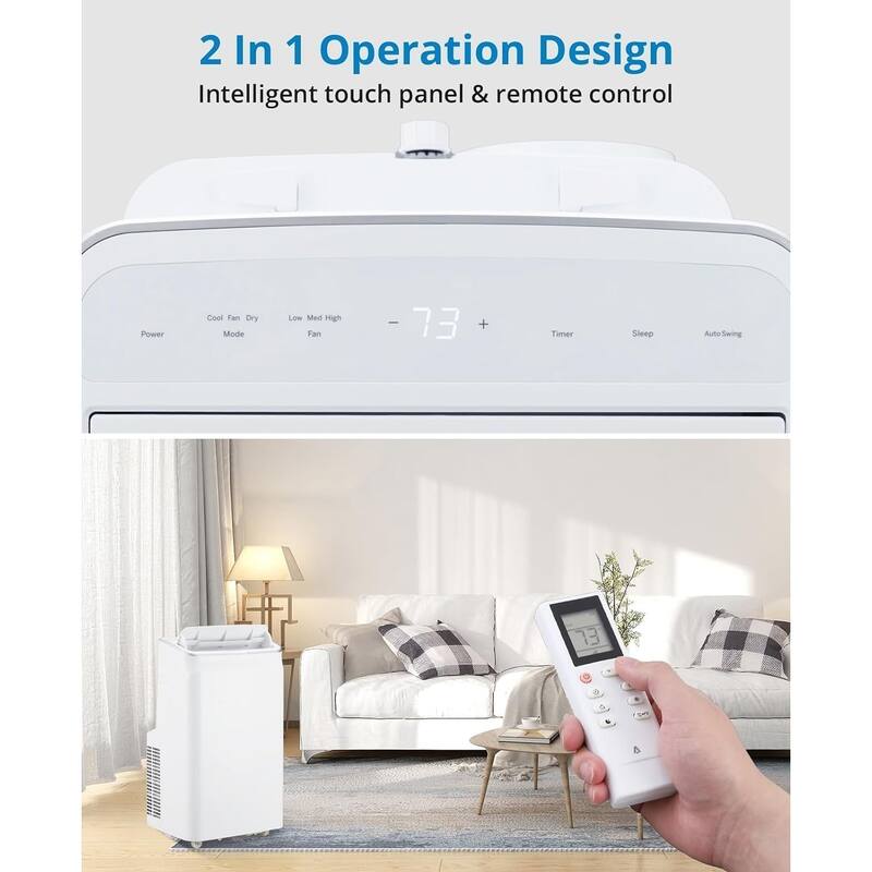 Portable Air Conditioner for Indoor Rooms, 3-In-1 AC Unit for Bedroom