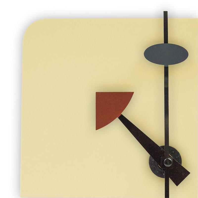 Manchester Minimalist Square Silent Modern Wall Clock in MDF with Silent Non-Ticking Design and Aluminum Hands for Home Office